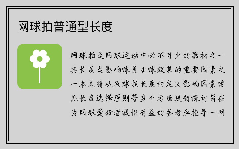 网球拍普通型长度