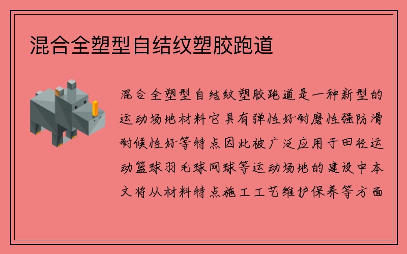 混合全塑型自结纹塑胶跑道